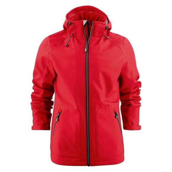 Printer Mens Karting Soft Shell Jacket / Red